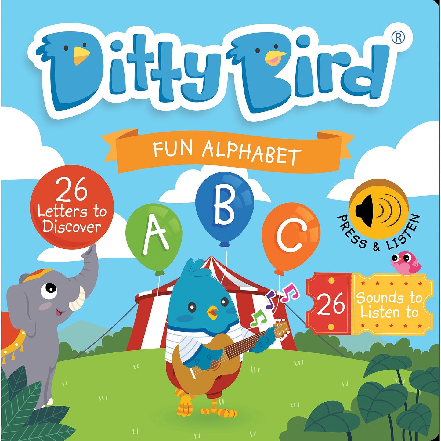 Ditty Bird Fun Alphabet Multi-coloured 16x2x16cm