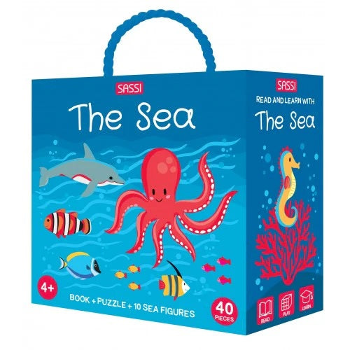 Sassi 3d Puzzle & Book Set - The Sea 40 Pcs
