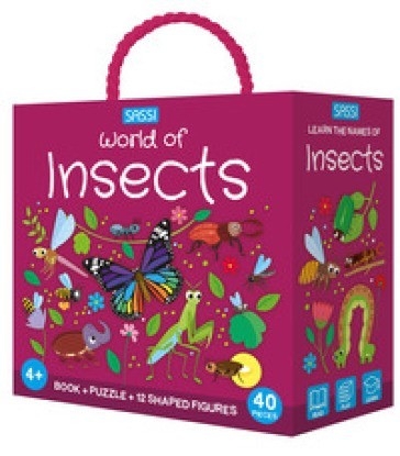 Sassi 3d Puzzle & Book Set - World Of Insects 40pcs