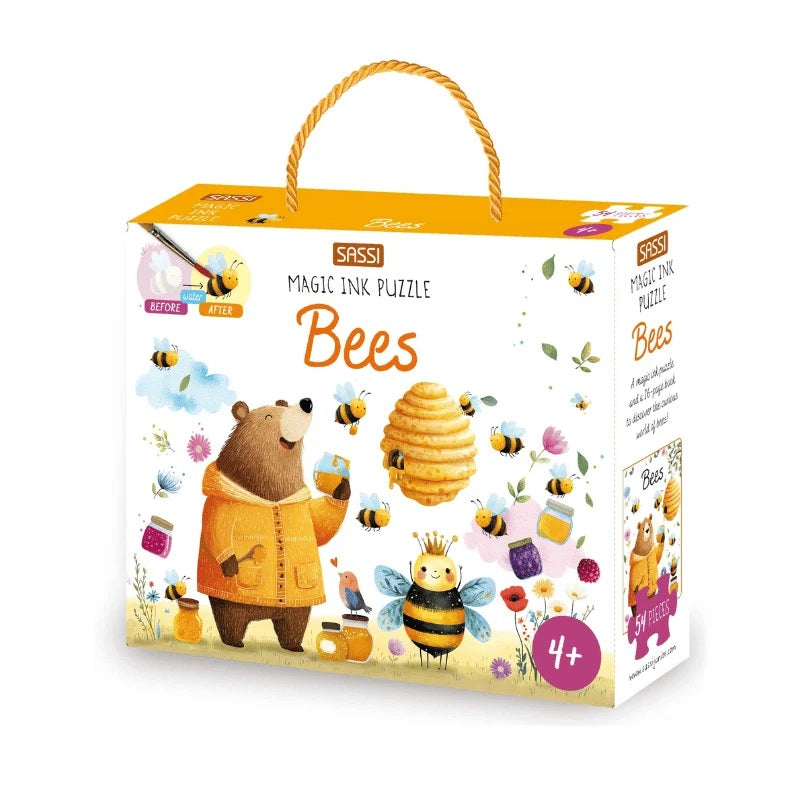 Sassi Magic Water Puzzle And Book Set - Bees