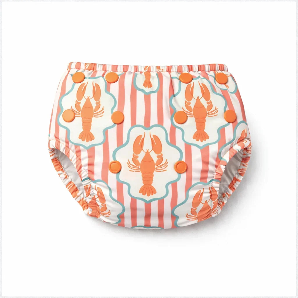 Reusable Swim Nappy - Coral Cray Fits 0-2 Y