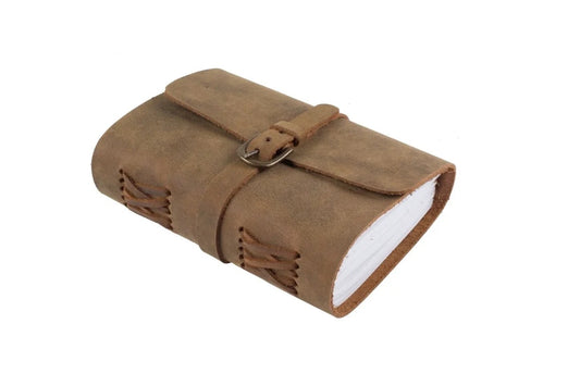 Journal Buckle A6 - Leather Tan (lined)