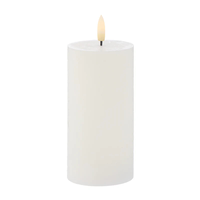Hughe Led Flickering Candle 15cm White