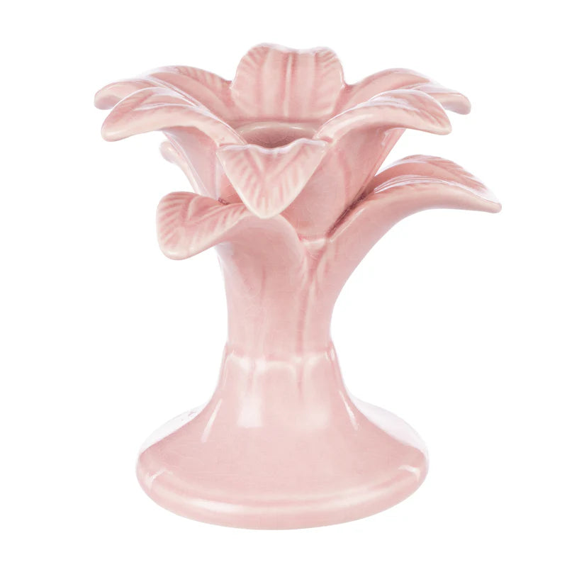 Neri Palm Candleholder Small Pink 11x11x11cm