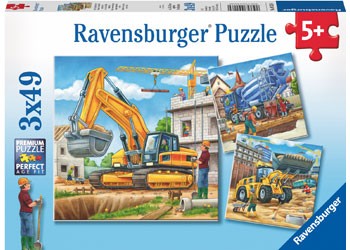 Puzzle 3 X 49 Construction Vehicle