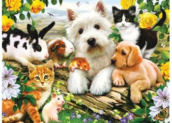 Puzzle 300pc Xxl Happy Animal Buddies Ravensburger