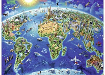 Puzzle 300 World Landmarks Map
