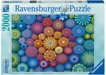 Puzzle 2000pc Radiating Rainbow Mandalas
