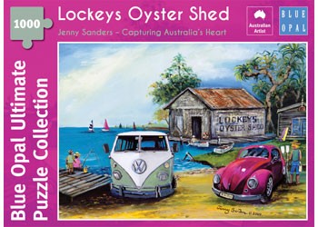 Puzzle 1000pc Lockeys Oyster Shed Blue Opal