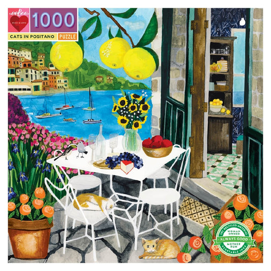 Puzzle 1000 Cats In Positano Eeboo