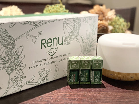 Renu Ultrasonic Diffuser Gift Pack With Trio Oils